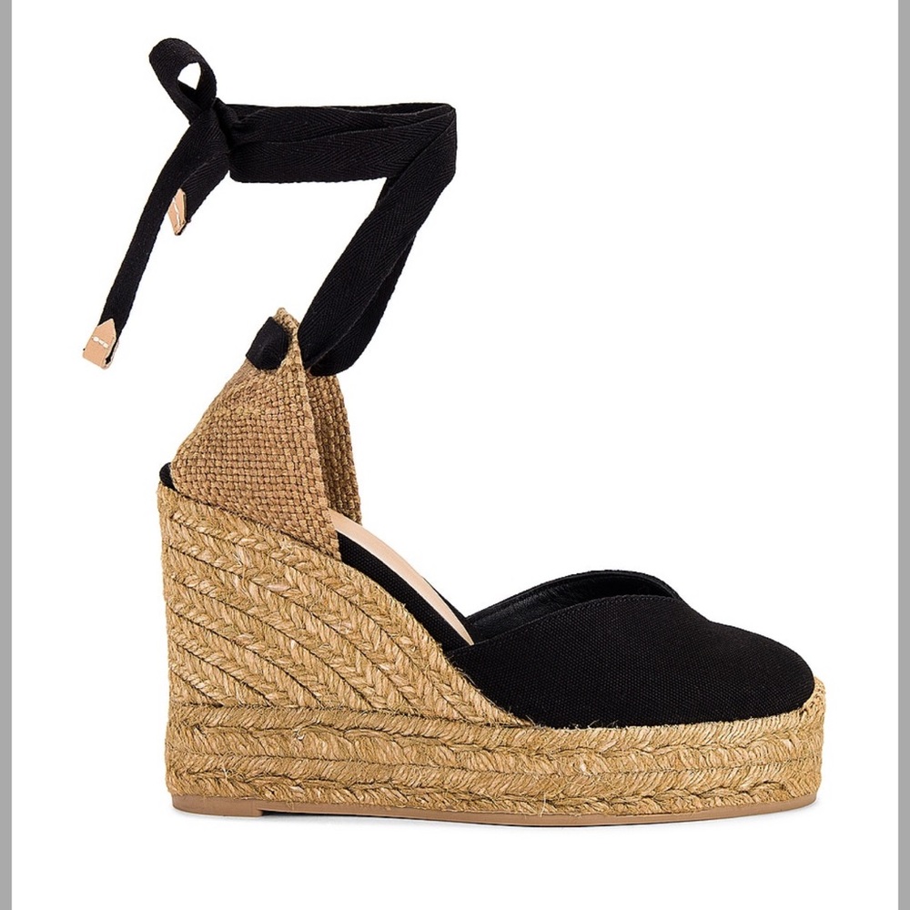 Castaner Black and Tan Espadrille Sandals